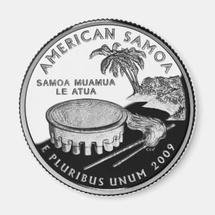 Aimant quart de réfrigérateur du Samoa