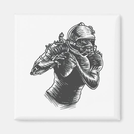 Aimant Quarterback Amateur d'Art Steampunk (Devant)