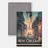 Aimant Quartier français de la Nouvelle-Orléans (Recto/Verso)