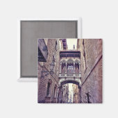 Aimant quartier gothique à Barcelone, Espagne (Recto/Verso)