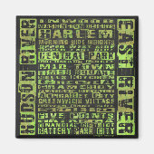 Aimant Quartiers de New York Vert (Devant)