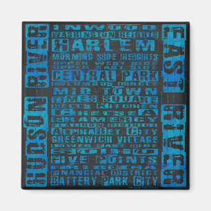 Aimant Quartiers NYC Bleu