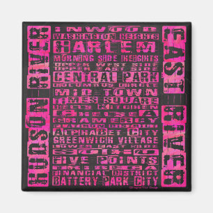Aimant Quartiers NYC Hot Rose