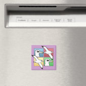 Aimant Quatre albatros couleur (In Situ (Lave-vaisselle))