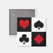 Aimant Quatre combinaisons de cartes (Recto/Verso)
