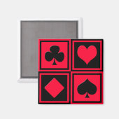 Aimant Quatre combinaisons de cartes (Recto/Verso)