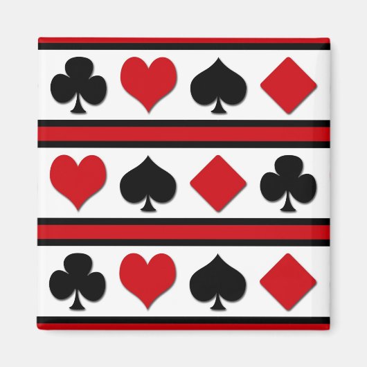 Aimant Quatre combinaisons de cartes (Devant)