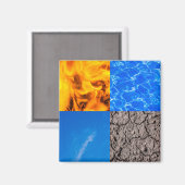 Aimant Quatre éléments (Recto/Verso)