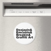 Aimant Quatre éléments de l'Hip hop (In Situ (Lave-vaisselle))