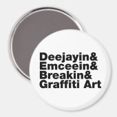 Aimant Quatre éléments de l'Hip hop (Recto/Verso)