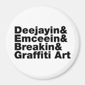 Aimant Quatre éléments de l'Hip hop (Devant)