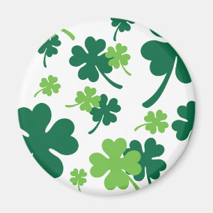 Aimant Quatre feuilles de couleur verte. Saint Patrick's