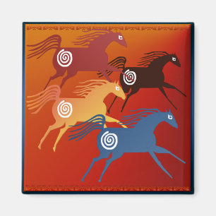 Aimant Quatre Horses_Magnet antique