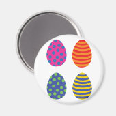 Aimant Quatre Oeufs de Pâques colorés (Recto/Verso)