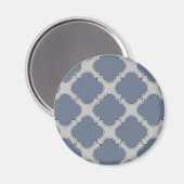 Aimant Quatrefoil gris bleu (Recto/Verso)