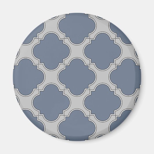 Aimant Quatrefoil gris bleu (Devant)