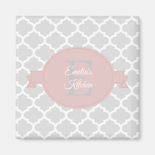 Aimant Quatrefoil Rose personnalisé