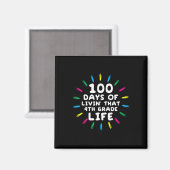 Aimant Quatrième année 4e année 100 jours d'école (Recto/Verso)