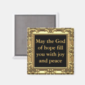 Aimant Que Dieu vous bénisse de joie et de paix (Recto/Verso)