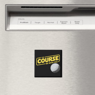 Aimant Que le parcours soit avec vous Golf drôle Golfing