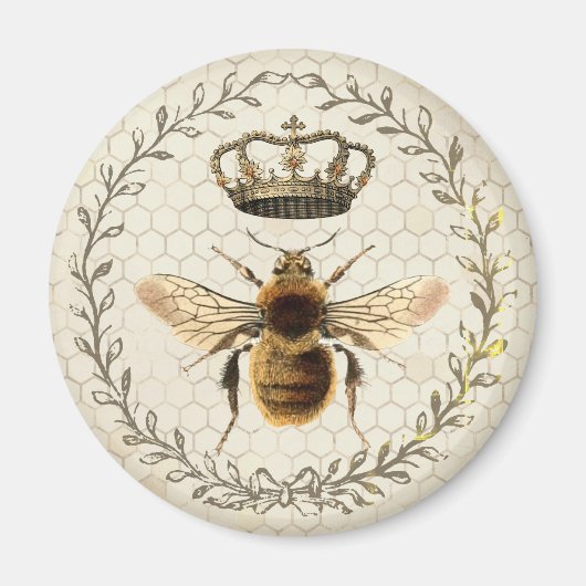Aimant Queen Bee, peigne Vintage moderne (Devant)