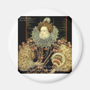 Aimant Queen Elizabeth 1 Love/Honor Love Citations Cadeau