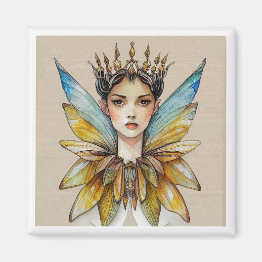 Aimant Queen Maeve - Fairy Watercolor Painting (Devant)