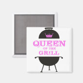 Aimant Queen Of The Grill, Couronne Rose (Recto/Verso)