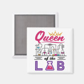 Aimant Queen of the Lab Laborician Technician Scientist (Recto/Verso)
