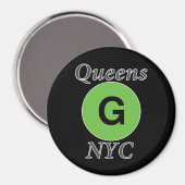 Aimant Queens NYC G Train (Recto/Verso)