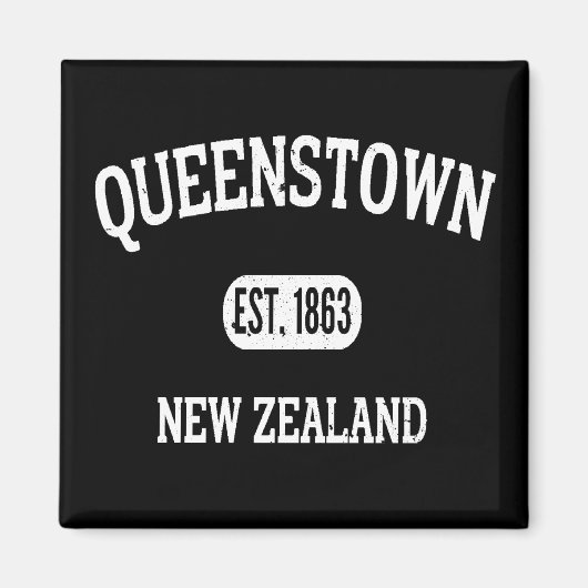 Aimant Queens Town Newzealand Vintage (Devant)
