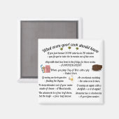 Aimant "Quel bon cuisinier devrait savoir ?" (Recto/Verso)