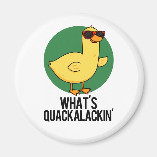 Aimant Quel est le jeu de mots drôle de canard Quackalack (Devant)