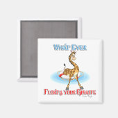 Aimant Quel Que Soit Ce Qui Flotte Votre Giraffe (Recto/Verso)