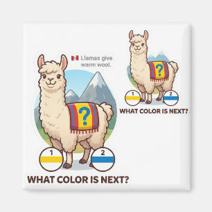 Aimant Quelle couleur ensuite ? Llama Pérou jeu de logiqu