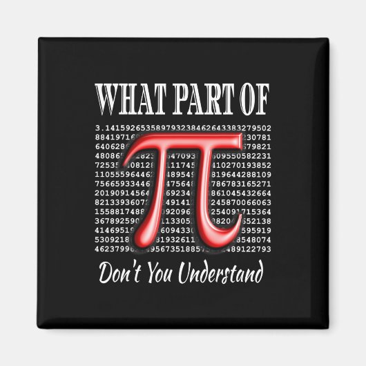 Aimant Quelle partie de Don't you Understanding Gift Math (Devant)