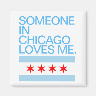 Aimant Quelqu'Un À Chicago M'Aime Drapeau