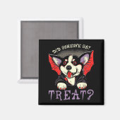 Aimant Quelqu'un a dit friandise - Chien vampire chauve-s (Recto/Verso)