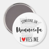 Aimant Quelqu'Un Au Minnesota M'Aime L'Aimant (Recto/Verso)