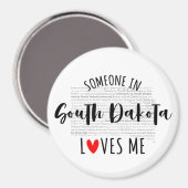 Aimant Quelqu'Un Dans Le Dakota Du Sud M'Aime L'Aimant (Recto/Verso)