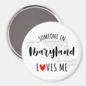 Aimant Quelqu'Un Dans Le Maryland M'Aime L'Aimant (Recto/Verso)