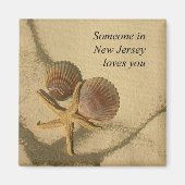 Aimant Quelqu'Un Dans Le New Jersey Aime You-Beach Shells (Devant)