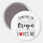Aimant Quelqu'Un En Oregon M'Aime L'Aimant (Recto/Verso)