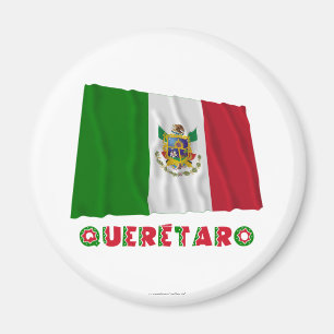 Aimant Querétaro ondulant le drapeau officieux