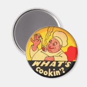 Aimant Qu'est-ce que Cookin' ? cuisine jaune et noire (Recto/Verso)