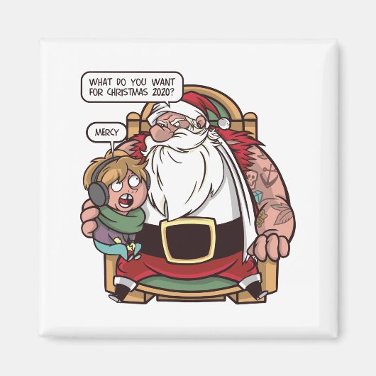 Aimant Qu'est-ce que tu veux pour Noël ? (Devant)