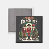 Aimant Qu'est-ce qui craque Casse-Noisette Cactus de Noël (Recto/Verso)