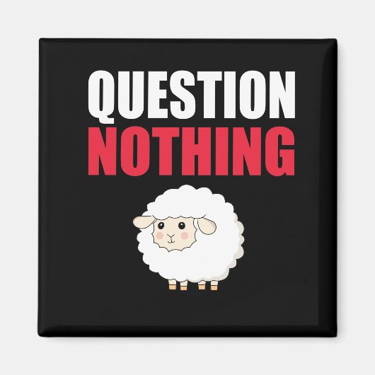 Aimant Question Aucun mouton (Devant)