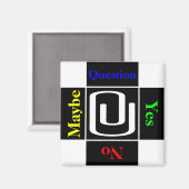 Aimant Question de pièce jointe personnalisable (Recto/Verso)