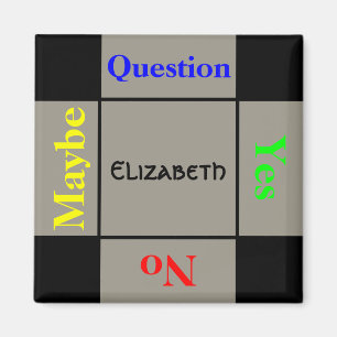 Aimant Question personnalisée avec nom